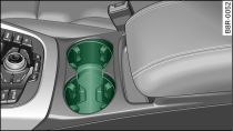 Centre console: Front cup holder